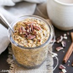 These Pumpkin Spice Latte Overnight Oats, with pumpkin puree and cinnamon, will help you start your morning deliciously! Prep only takes a few minutes and they can be enjoyed straight from the fridge or warmed up.