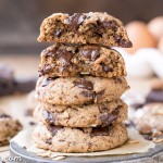 These Paleo Almond Coconut Chocolate Chunk Cookies are made with almond butter and big chocolate chunks for super gooey, decadent cookies! These gluten free and refined sugar free cookies will definitely satisfy your cookie craving.