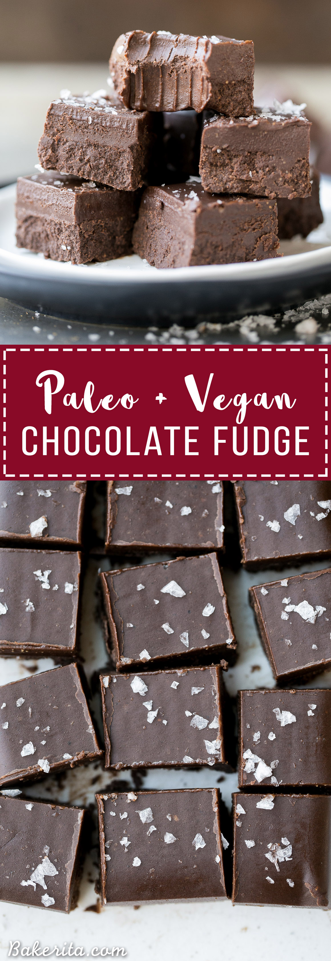 This Chocolate Fudge is incredibly smooth, rich and chocolatey. It's made with only four wholesome ingredients, there's no cooking required, and it's Paleo + vegan! It's the perfect holiday treat.