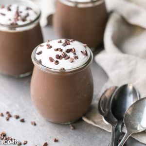 This Chocolate Pudding tastes just like the stuff from your childhood, except it's made much more guilt-free! This recipe is Paleo-friendly and vegan, and it's super easy to make.