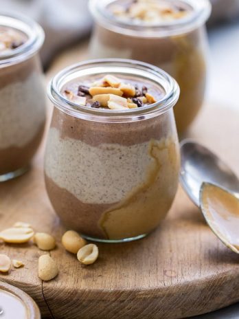 This Chocolate Peanut Butter Chia Pudding tastes like dessert, but it's made with wholesome ingredients that you can enjoy for breakfast! It's gluten-free, vegan, packed with protein, and it tastes like a peanut butter cup - what's not to love?