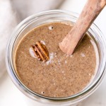 This Vanilla Bean Pecan Butter is incredibly smooth and easy to make. The buttery pecans blend up quickly into a creamy nut butter that you'll want to spread on everything! Cinnamon and vanilla beans complement the pecans wonderfully.