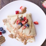These Paleo Crepes can make any meal taste taste decadent, but they're made with healthy, clean ingredients. The batter is made in the blender in just a few minutes and they only take a minute or two to cook. You can fill them with any sweet or savory fillings you can think of! The possibilities are endless...