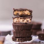 These Chocolate Chip Cookie Dough Cups are an easy way to satisfy your cookie dough craving in a healthy + delicious way! These easy, no-bake cups are gluten-free, Paleo, and vegan.