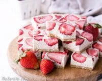 No-Bake Vegan Strawberry Shortcake Bars