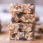 These No-Bake Trail Mix Granola Bars are loaded with nuts, coconut, and dried fruit for a filling and delicious snack that will fill you up and satisfy your tastebuds! These Paleo + vegan granola bars are the perfect thing to keep on hand for when hunger hits.