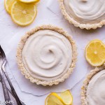 These No-Bake Lemon Tarts are easy to make with tart lemon flavor. The super creamy and bright lemon filling is perfectly complimented by the lemony cashew coconut crust. These gluten-free, Paleo and vegan tarts are perfect for warm days!
