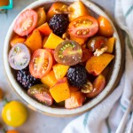 Simple Peach Tomato Salad
