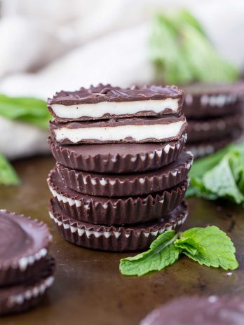 These Chocolate Peppermint Cups have a coconut butter peppermint filling, surrounded by homemade dark chocolate. You'll love these easy to make, gluten-free, paleo, and vegan homemade peppermint patties.