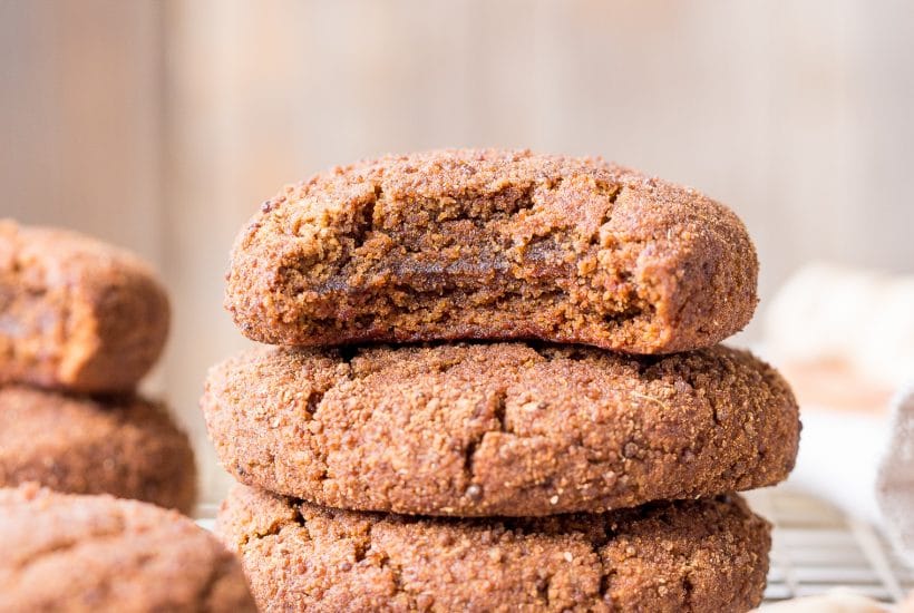 These Soft Gingerbread Cookies will be a holiday staple! They're incredibly chewy with tons of flavor from the molasses and warm spices. These gluten-free, paleo, and vegan cookies are sure to be a hit.