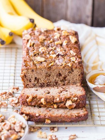This Paleo Honey Nut Banana Bread is a deliciously healthy breakfast or snack that will help keep you satiated for hours. It's a lightly honey-sweetened treat that's gluten-free and grain-free and packed with crunchy walnuts.