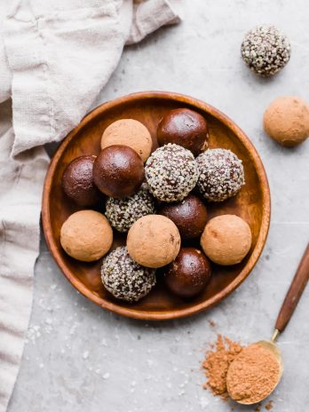 These Raw Chocolate Truffles will satisfy your chocolate candy cravings, guilt-free! These raw, date-sweetened truffles are easy to make in your blender or food processor, and they're gluten-free, paleo, and vegan.
