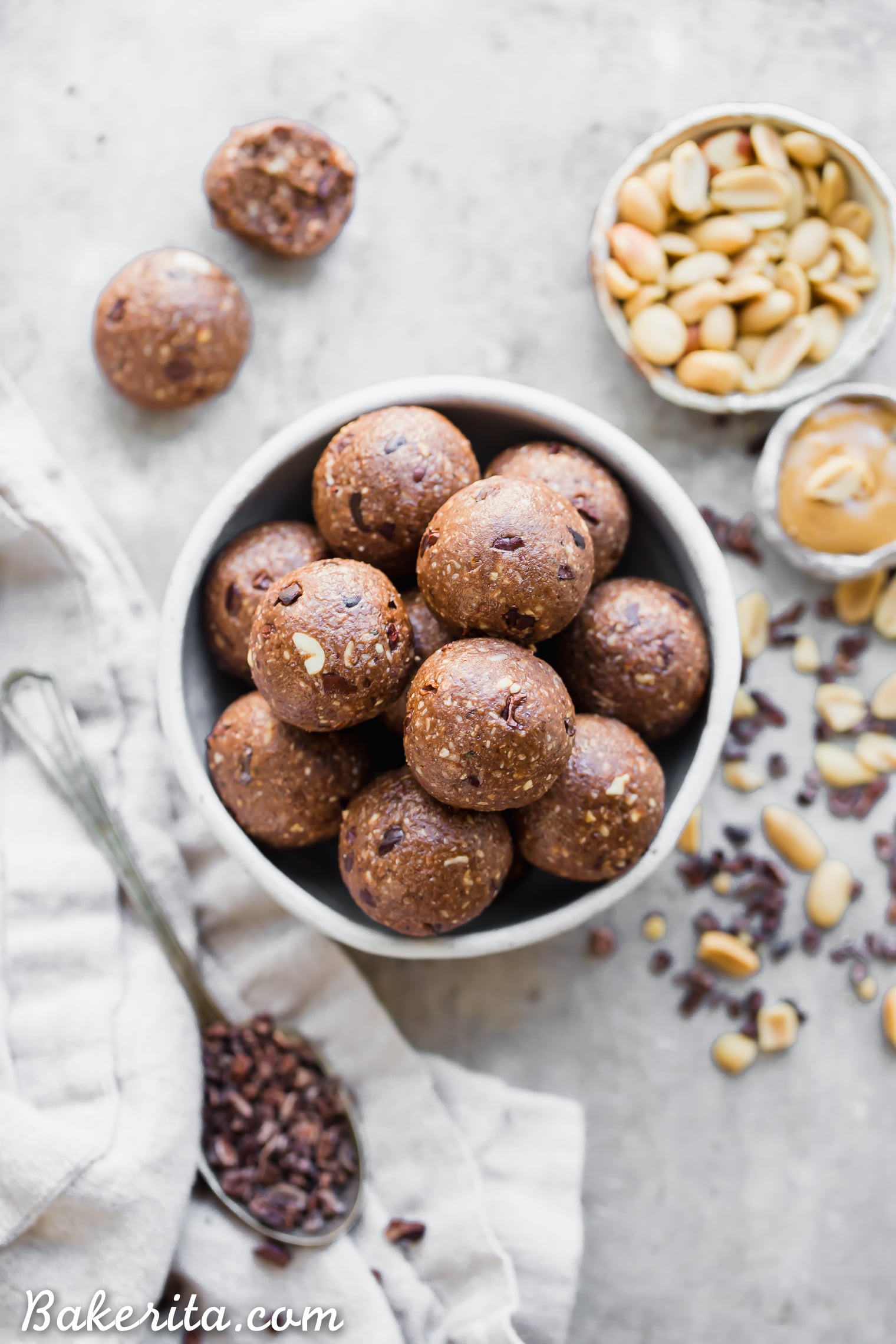 These Cacao Peanut Butter Fat Bombs taste like an indulgent treat, but they're actually super filling and fueling! Made with peanuts, peanut butter, and cacao nibs, these fat bombs are a gluten-free, keto, vegan, and low-sugar treat that makes the perfect snack. 