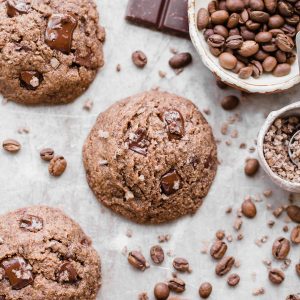 Calling all coffee lovers! These Mocha Chocolate Chip Cookies are irresistibly good, with the flavor of espresso shining through and dark chocolate chunks in every bite. You wouldn't guess that they're gluten-free, paleo and vegan.