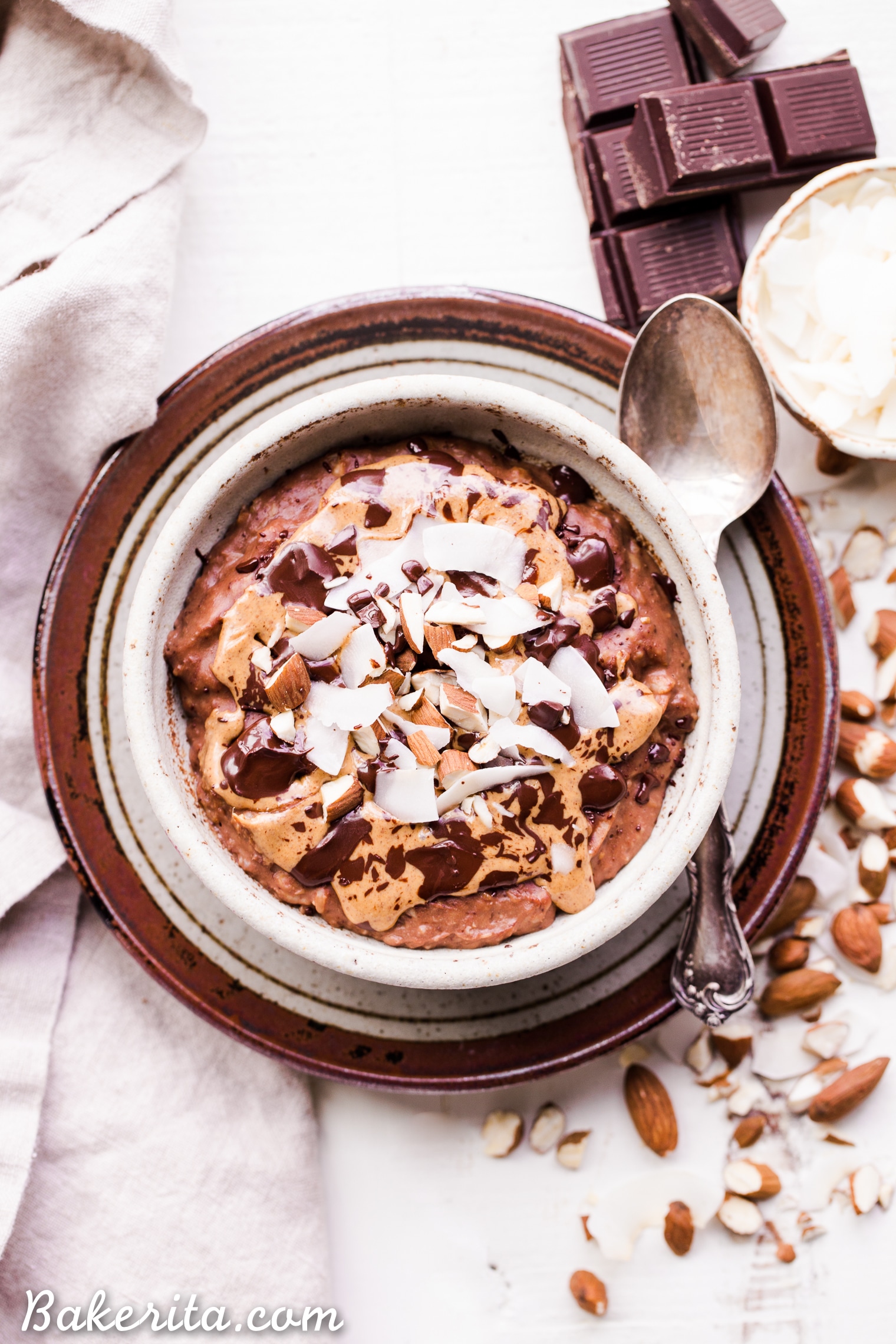 Almond Joy Oatmeal Gluten Free Vegan Bakerita
