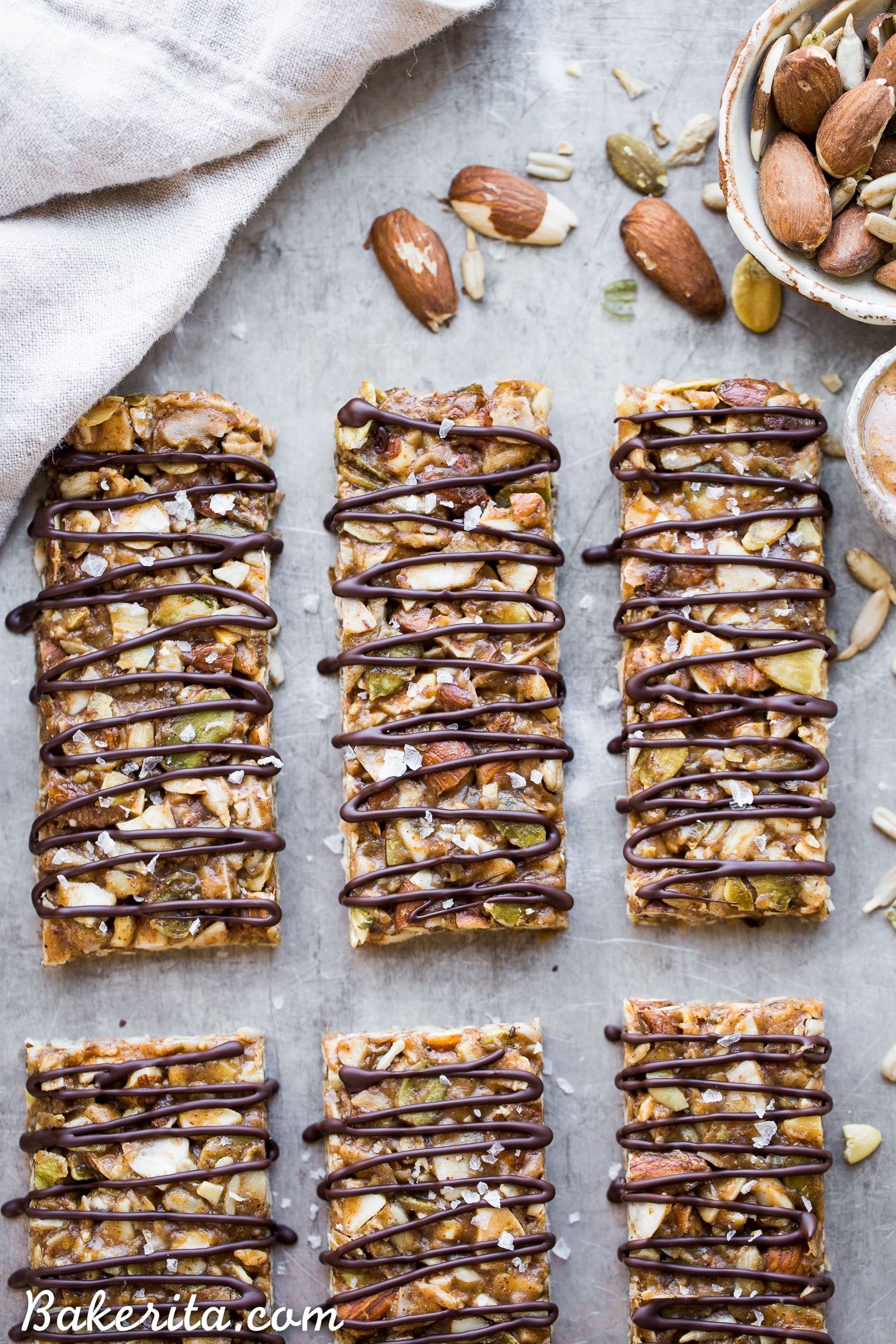 These No Bake Sprouted Nut & Seed Granola Bars are an easy and delicious granola bar that's way cleaner than most of what you can find at the grocery store! Best of all, you can customize them to suit your taste buds. You're going to love these gluten-free, paleo, and vegan granola bars!