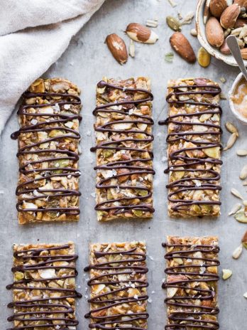 These No Bake Sprouted Nut & Seed Granola Bars are an easy and delicious granola bar that's way cleaner than most of what you can find at the grocery store! Best of all, you can customize them to suit your taste buds. You're going to love these gluten-free, paleo, and vegan granola bars!