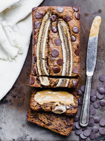 This Chocolate Chip Vegan Banana Bread is so easy to make in just one bowl and it's absolutely delicious! This vegan banana bread is also gluten-free and refined sugar-free - it makes the perfect easy breakfast, snack, or dessert.
