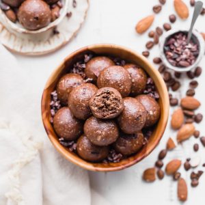 These Mocha Almond Fat Balls are chocolatey, rich, and full of healthy fats to help give you a little energy boost and keep you fueled. They're gluten-free, paleo, vegan, Whole30 and keto-friendly.