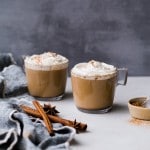 This spicy homemade Vegan Chai Latte is made with almond milk and sweetened naturally with maple syrup. The homemade chai spice mix is full of ginger, cinnamon, black pepper, and other warm spices. It's the perfect drink for chillier days.