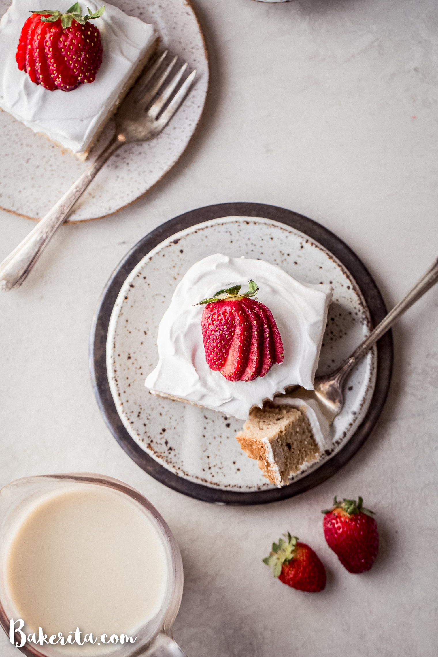 This Gluten-Free Tres Leches Cake is soaked with evaporated coconut milk & sweetened condensed coconut milk to make a dairy-free version of this classic Latin American dessert. The paleo vanilla sponge cake is deliciously moist and topped with whipped coconut cream. It is dairy-free with a vegan option.