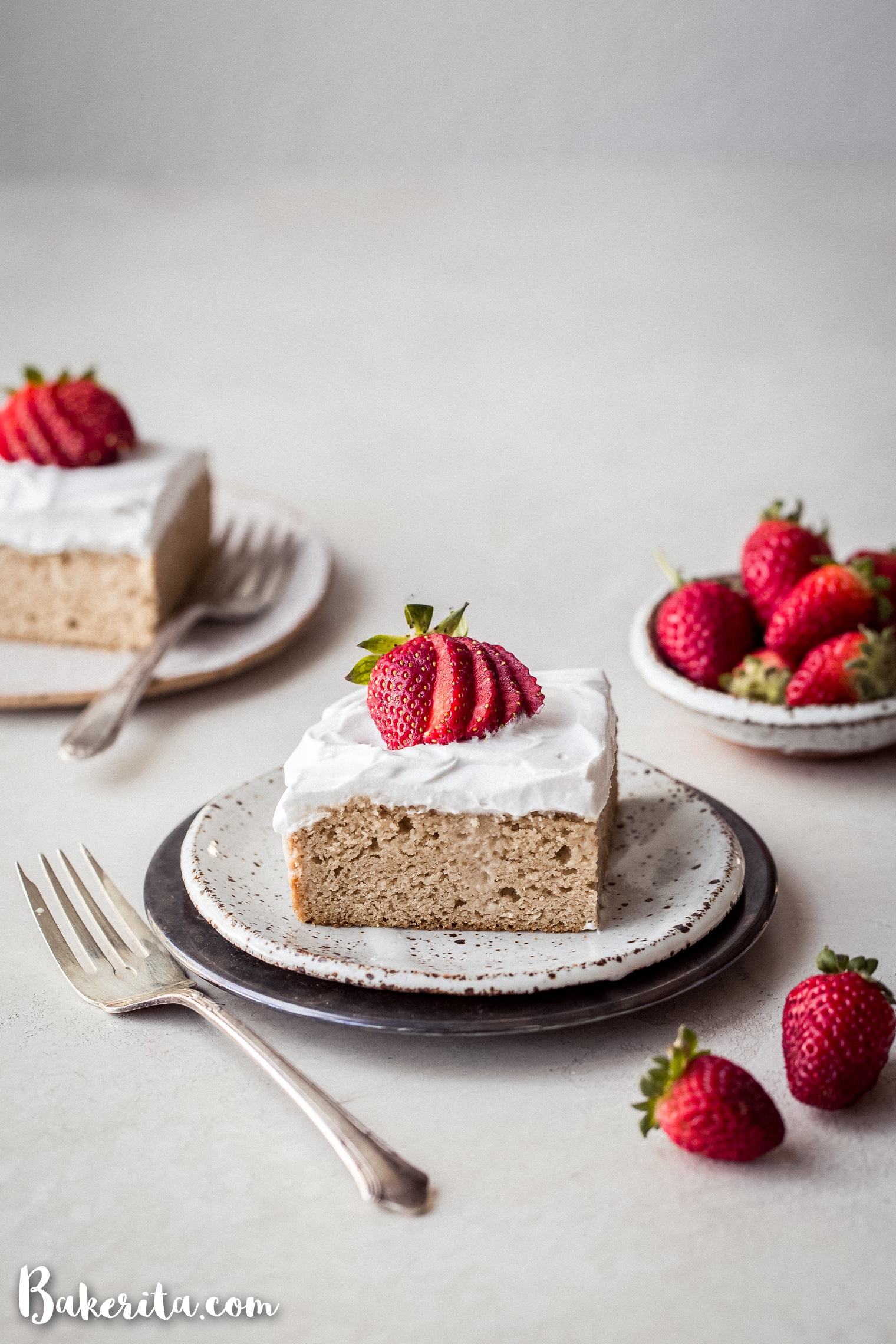 This Gluten-Free Tres Leches Cake is soaked with evaporated coconut milk & sweetened condensed coconut milk to make a dairy-free version of this classic Latin American dessert. The paleo vanilla sponge cake is deliciously moist and topped with whipped coconut cream. It is dairy-free with a vegan option.