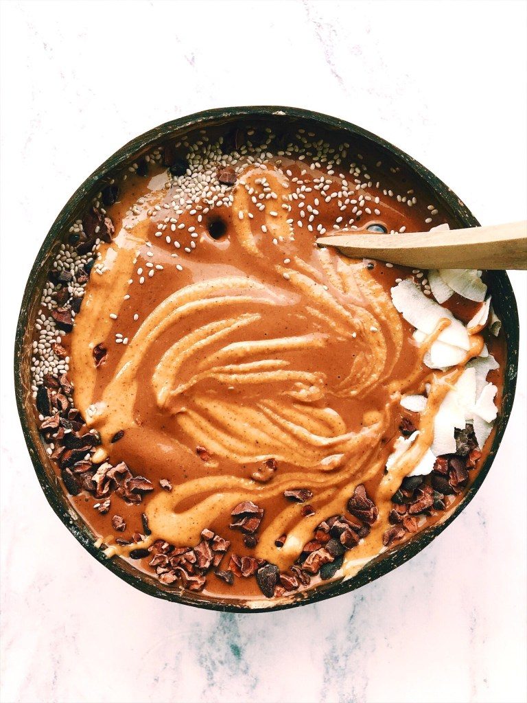 The BEST Thick Chocolate Smoothie Bowl {vegan, gluten free, dairy free} - Gina Burgess Nutrition