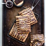 These Chocolate Cashew Butter & Jelly Pop Tarts are made with a flaky vegan and paleo crust and stuffed with cashew butter, raspberry jelly, and chopped Hu Kitchen chocolate. You’re going to go nuts for these paleo & vegan copycat of your favorite childhood treat!