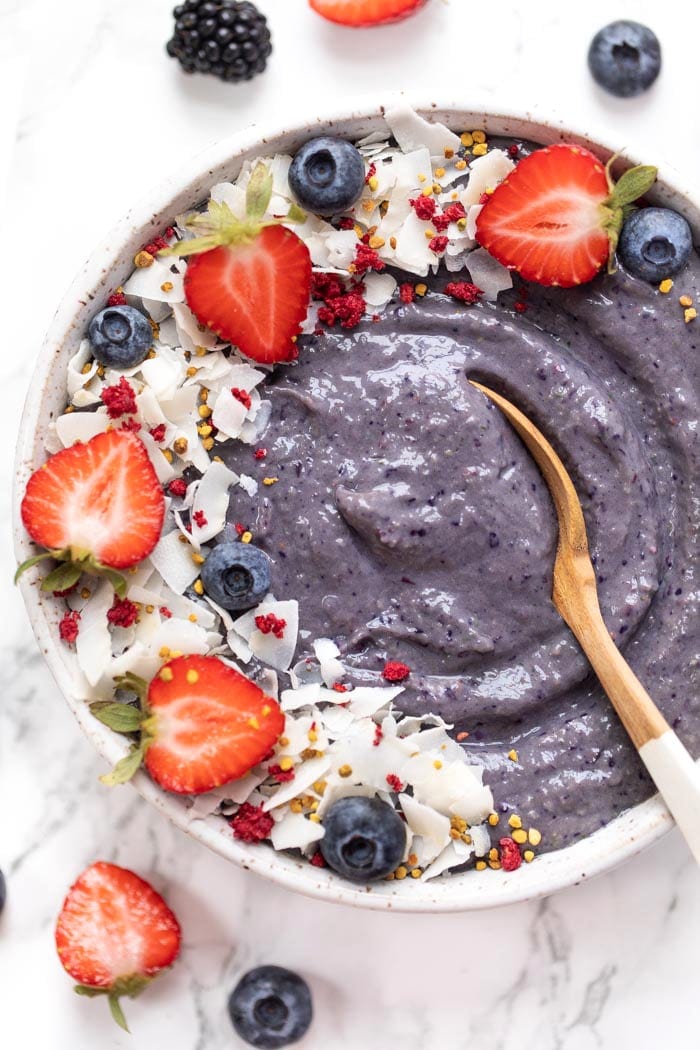 Triple Berry Smoothie Bowl from Simply Quinoa