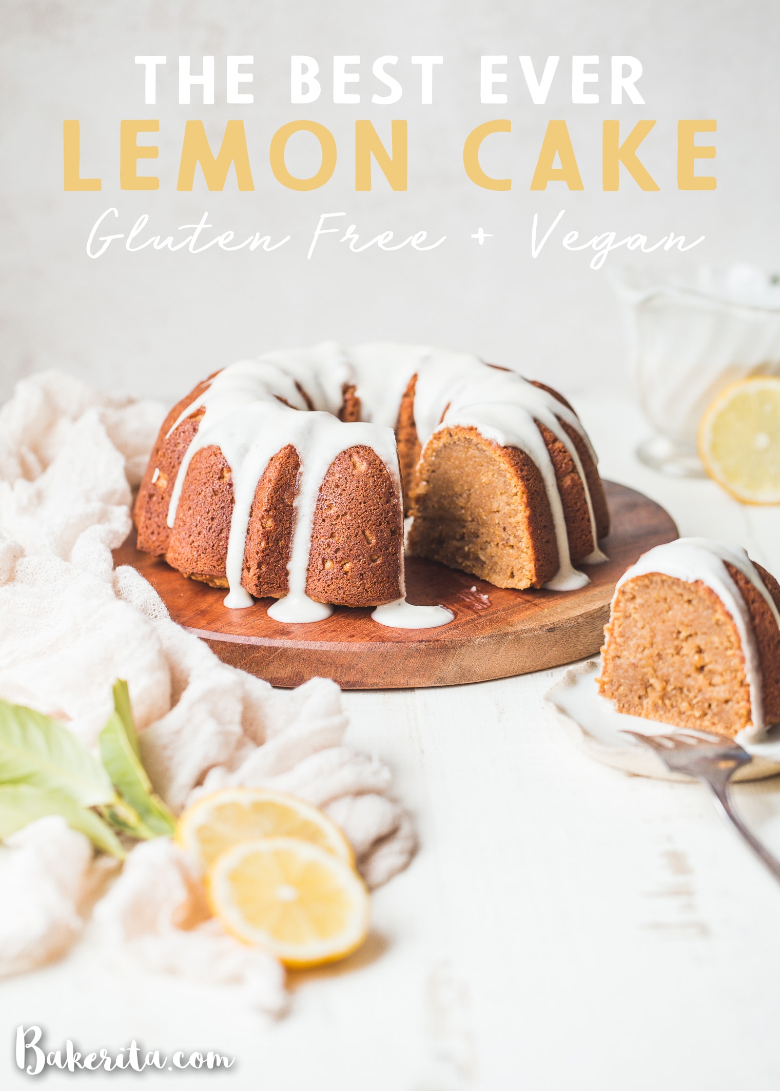 Gluten Free Vegan Lemon Cake Bakerita