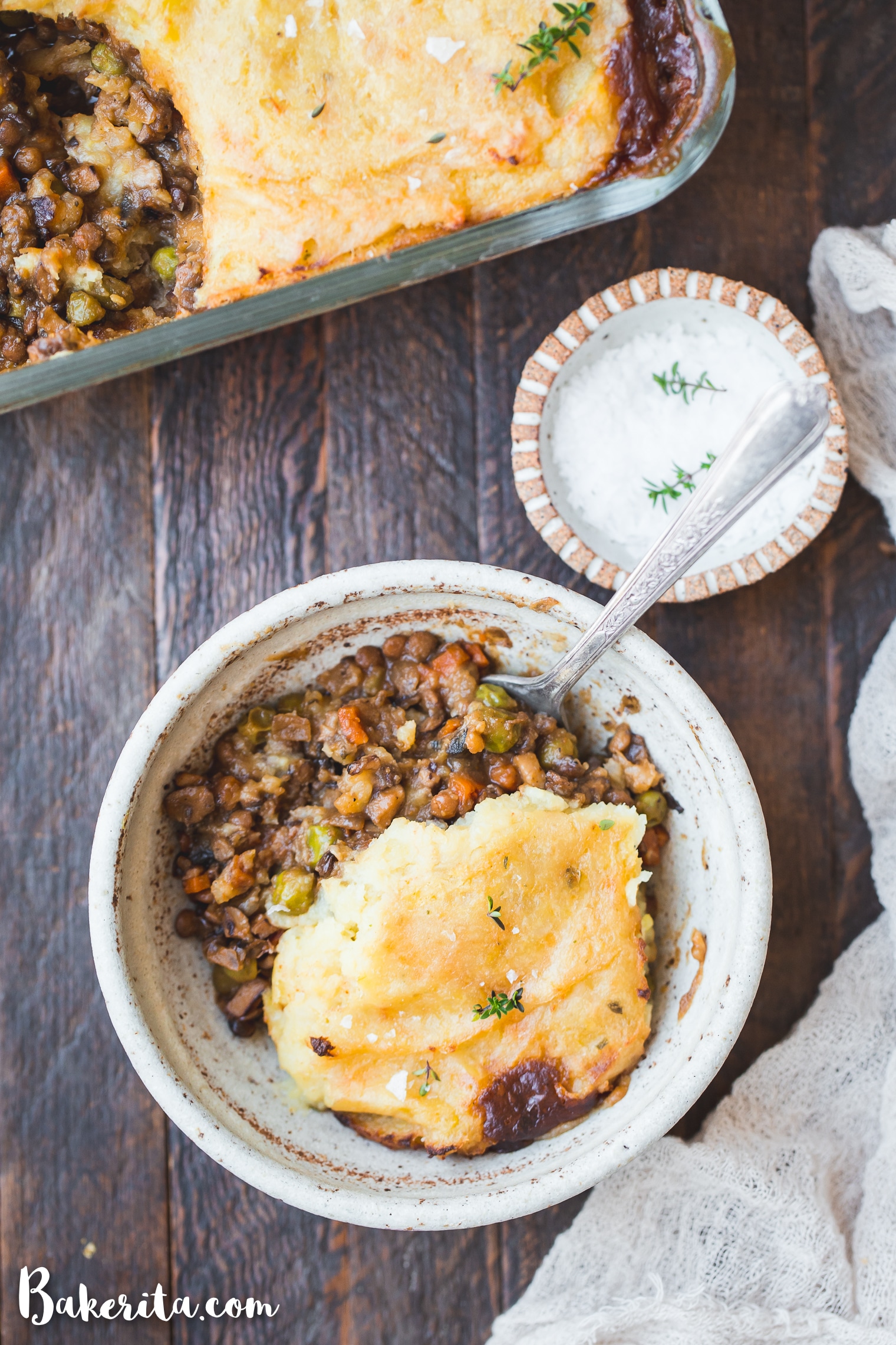 This Vegan Shepherd's Pie is a hearty, comforting dinner that's perfect for chilly nights. Made with lentils for protein, sauteed vegetables, and topped off with creamy mashed potatoes, this is vegan comfort food at it's finest.