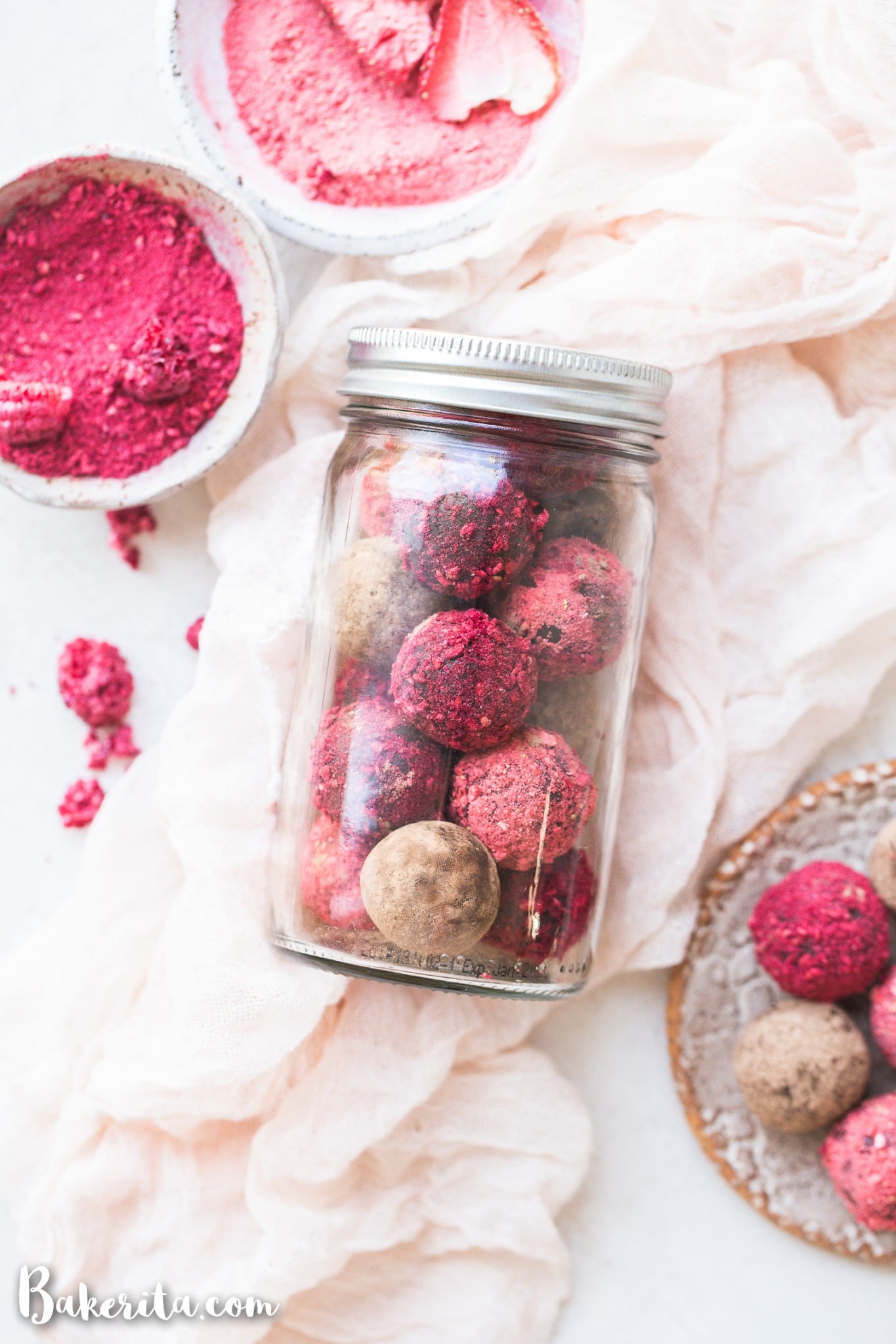 Easy Vegan Chocolate Truffles: made with only FOUR ingredients and they're paleo-friendly with a nut-free option! This simple truffle recipe is the perfect homemade holiday gift.