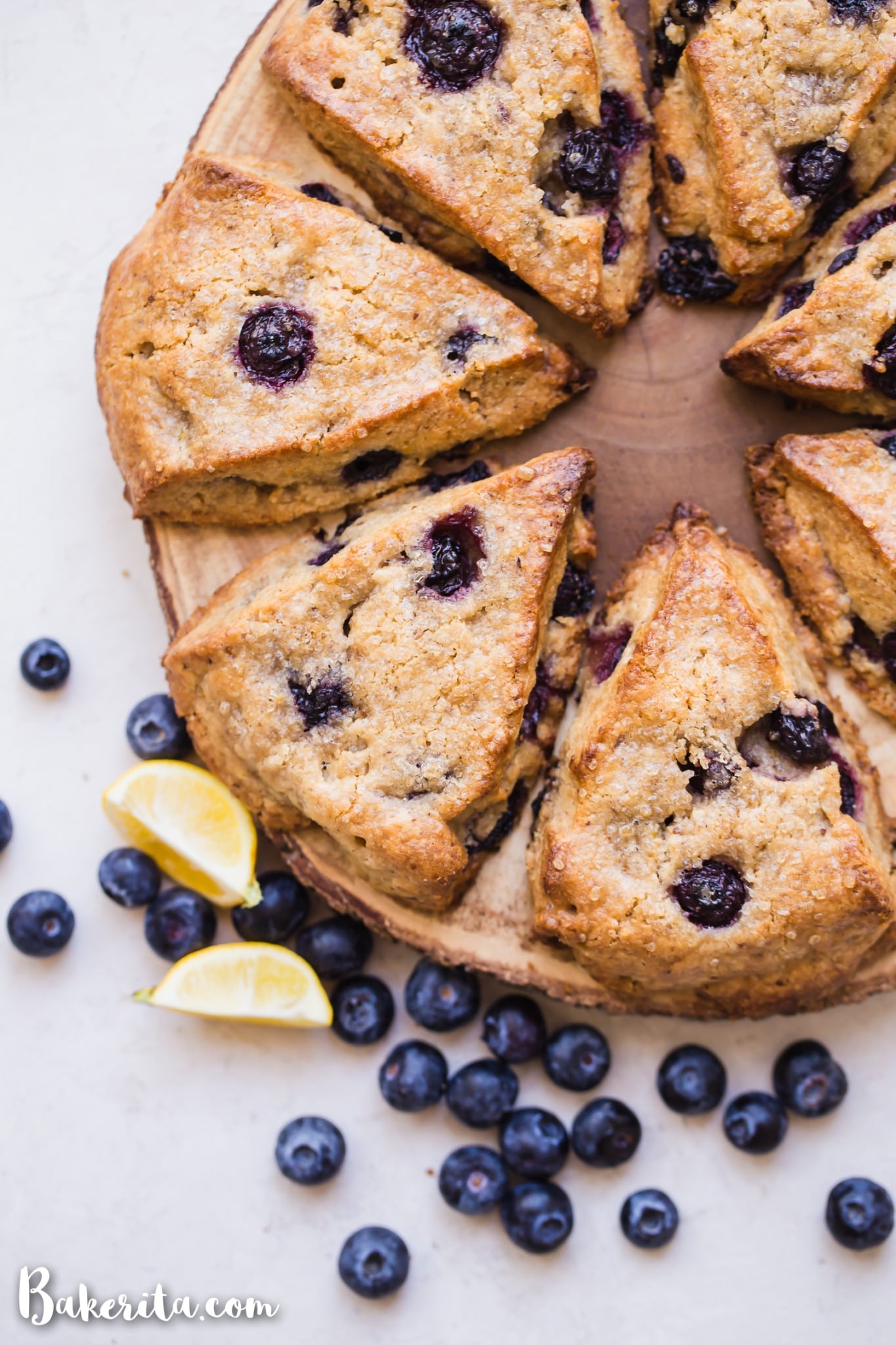 Gluten-Free Vegan Lemon Blueberry Scones are going to become your new favorite breakfast and snack. They have a tender texture with a crispy exterior and are full of bright, lemony flavor. 