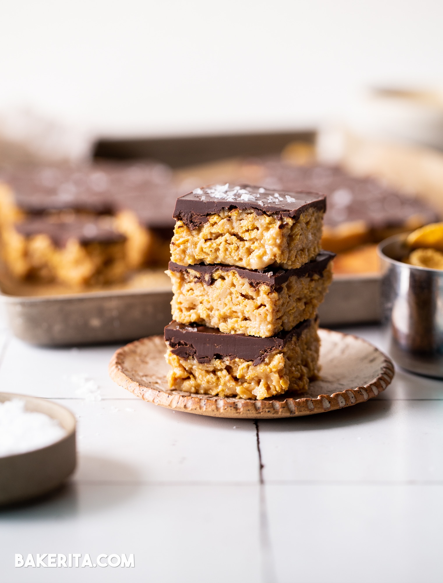 These Easy Peanut Butter Cornflakes Bars are naturally gluten-free, vegan, and absolutely irresistible. They're quick and simple to make, and can be made using your favorite nut or seed butter if you need a peanut-free or nut-free option. 