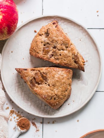 Meet your new fall favorite: these Gluten-Free Vegan Apple Cinnamon Scones are tender, flavorful, and simply irresistible. Made with caramelised apples and toasted pecans, the dough for these simple scones comes together easily.
