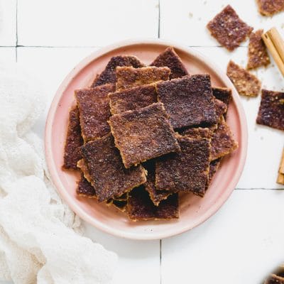 Gluten-Free Cinnamon Sugar Sourdough Discard Crackers
