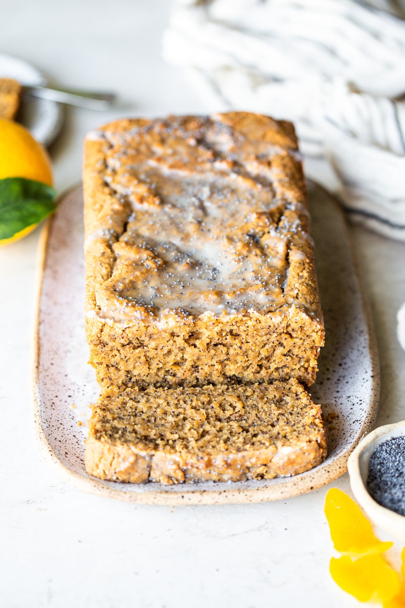 GlutenFree Lemon Poppyseed Loaf Cake • Bakerita